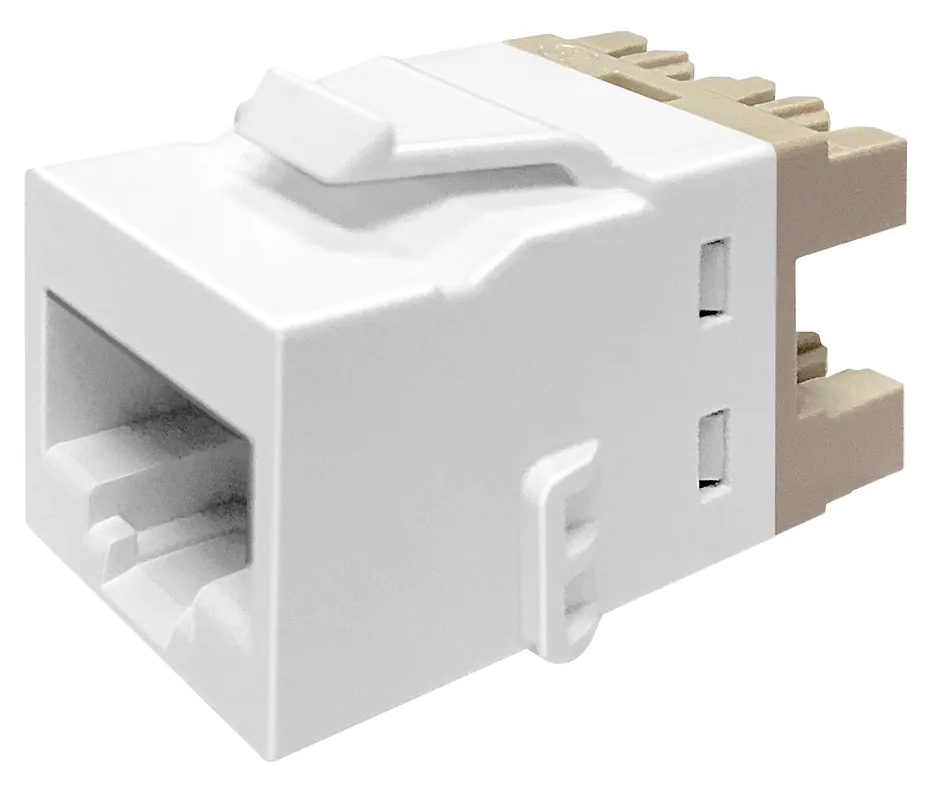 COMMSCOPE 760241170 UKJ10G-A.WHT Uniprise UKJ Keystone Series Modular Jack, RJ45, category 6A, T568A/T568B, unshielded, no dust cover, alpine white