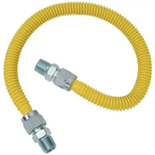 B&K G012YE141448 Gas Appliance Connector 1/2 in ID 3/4 in M x 3/4 in M 48 in L