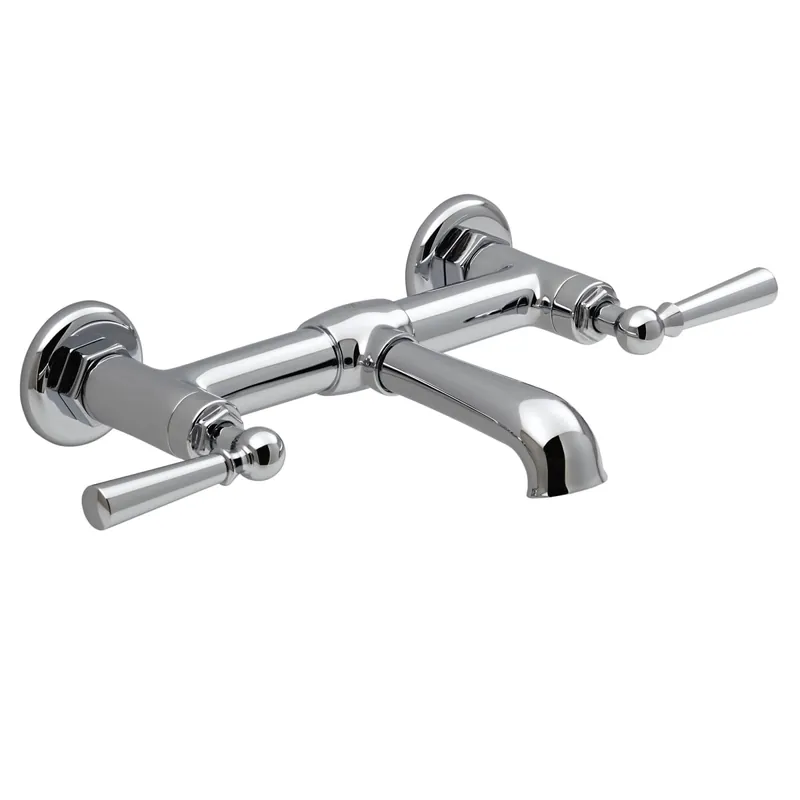 DXV D3515545C.100 Oak Hill 2-Handle Wall Mount Bathroom Faucet with Lever Handles in Polished Chrome