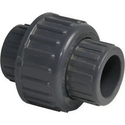 Charlotte Pipe and Foundry PV80UVSN 2 Inch Sch 80 PVC Union With Viton O-Ring Seal, Socket x Socket