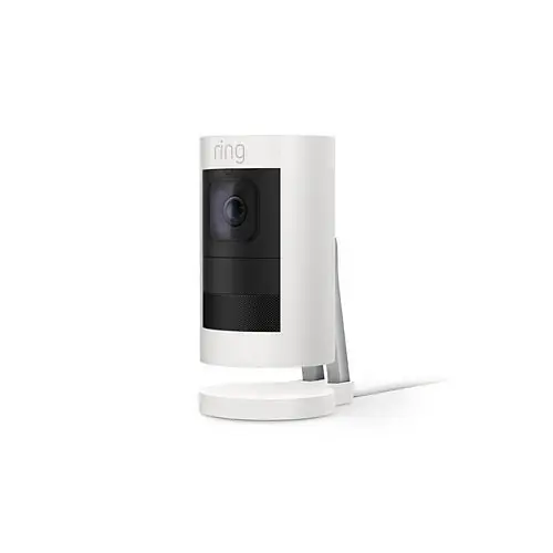 Ring B07TC7D9CS Stick Up Cam Elite with Power over Ethernet Adapter 120V White