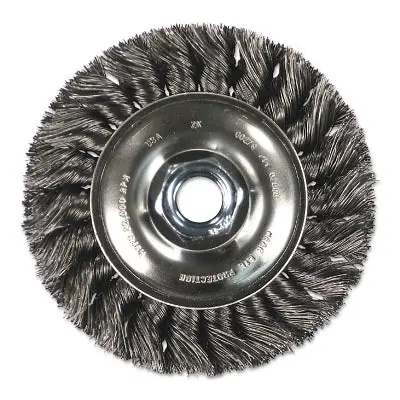 Pferd 81651 Wheel Brush - 3 in Diam, 1/2 to 3/8 in Arbor Dia, 25000 RPM