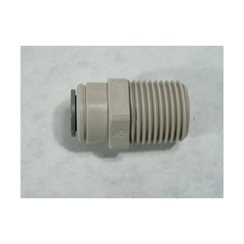 John Guest PI011224S Acetal Copolymer Tube Fitting Straight Adaptor 3/8 Inch Tube OD x 1/2 Inch Male NPTF