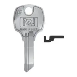 National Cabinet Lock D8788 Lock Key Blank, Master Key, E, 6-Disc Tumbler, Brass