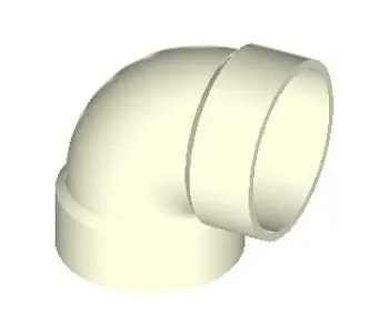Napco D2010 D-Series SCH 40 White PVC Solvent Weld DWV 1/4 Vent Bend