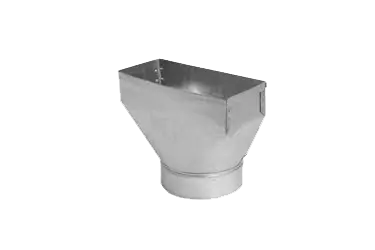 Gray Metal South 10X4X7-110R 10 x 4 x 7 in. Straight Boot Galvanized Steel 30 ga