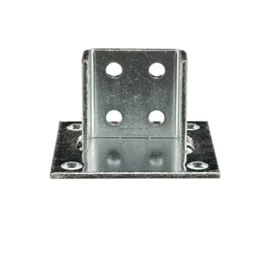 SUPERSTRUT AP235SQ-EG Connector, Square Post Base, Post Height 3-1/2 Inches, Post Width 3-5/16 Inches, Base Length 6 Inches, Base Height 6 Inches, Hole Diameter 3/4 Inch