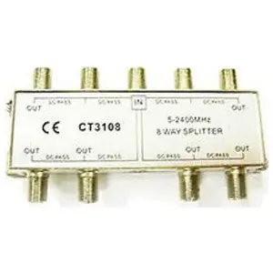 Allen Tel CT3108 8-Way Coax Splitter-2.4GHz