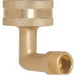 SPS Approved Vendor DWC34N 3/8 inch O.D. x 3/4 inch Brass Dishwasher Elbow Compression x Garden Hose Female Swivel