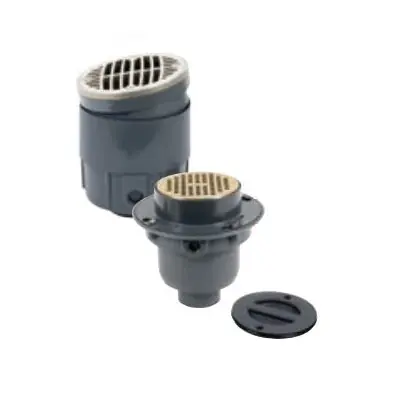 Oatey TP314N Flanged Floor Drain 3 in Solvent Weld x Hub Connection PVC Drain
