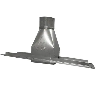 Cody Company 624886 Plain Register Boot With Rail Plate 6 in Dia