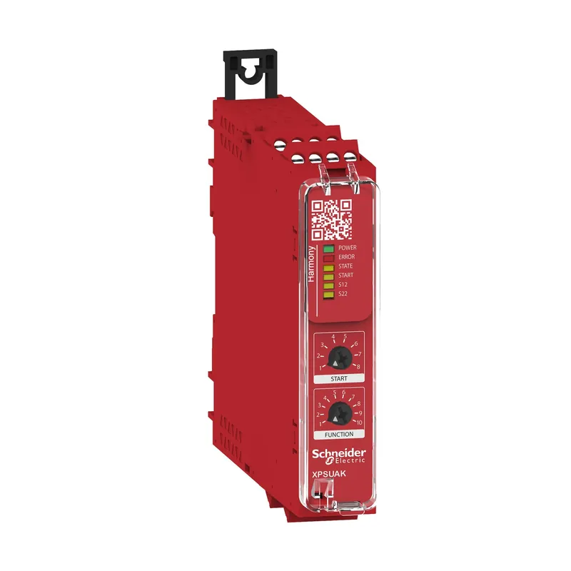 Schneider Electric XPSUAK12AP Safety Module Harmony XPSU Cat 4 Features XPSUAF with PNP or NPN Safety Mat 24V AC or DC