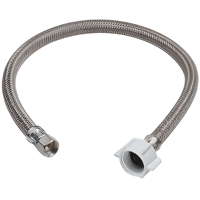 Approved Vendor SST-12MN 3/8 inch x 7/8 inch Stainless Steel Braided Toilet Connector, 12 inch Length