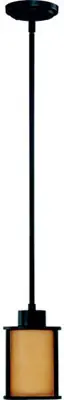 SATCO 60-2867 Odeon 1 Light Mini Pendant 60 watts Aged Bronze