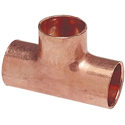 Elkhart Products CTQN 3 inch x 2 inch Wrot Copper Tee, SWT x SWT x SWT