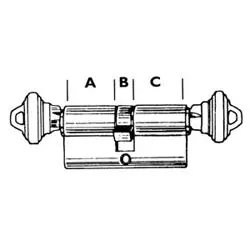 KABA ILCO CORP 53225SC-26D-OB Mortise Lock Cylinder Power 2.75 Length