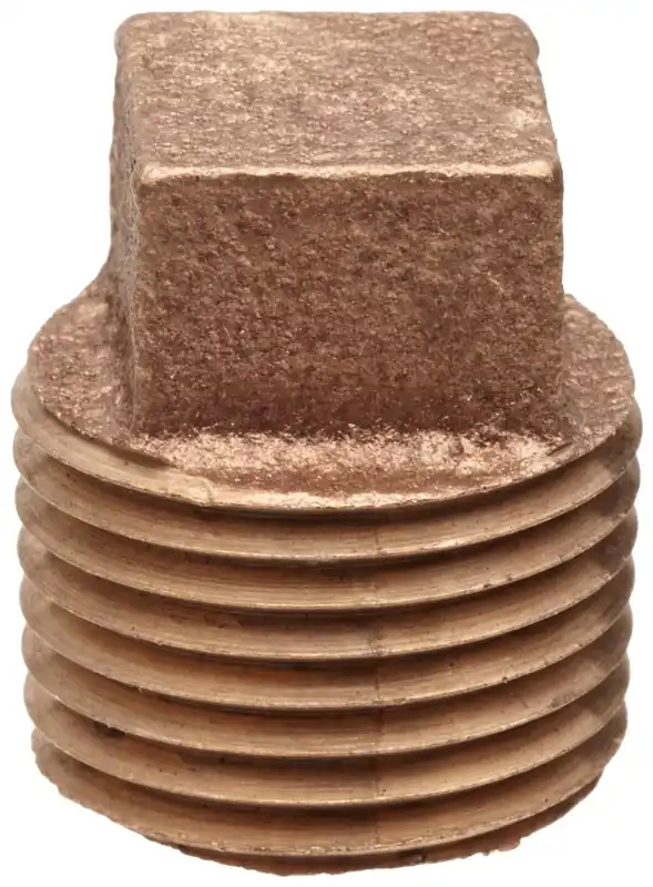 MERIT BRASS X117A-32 Brass Pipe Fitting Class 125 Square Head Solid Plug 2 Inch NPT Male