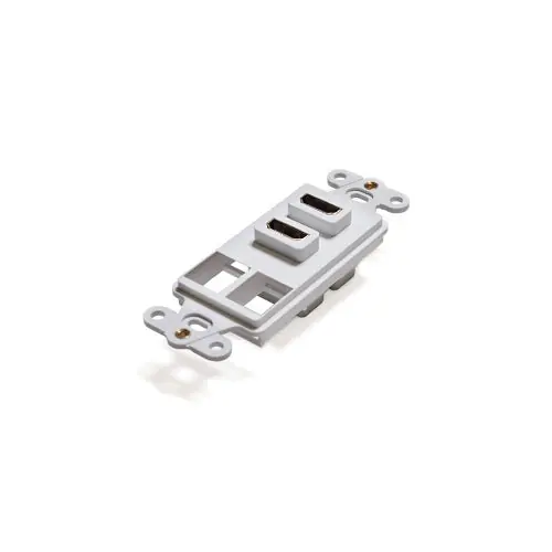 Hyperline FP-DEC-IN-H2-WH Hyperline Decor Faceplate Insert with HDMI and Port, White