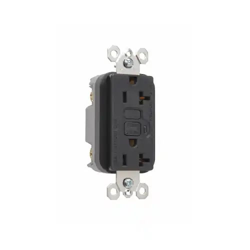 Pass & Seymour 2095BK GFCI Receptacle 10Ka SCCR 20A/125Vac