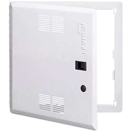 Leviton 47605-14S 14 Inch Structured Media Premium Vented Hinged Door Metal White