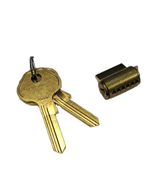 Master Lock 296W7000KZ Padlock Cylinder, Rekeyable, Zero Bitted, 6-Pin W7000 Cylinder