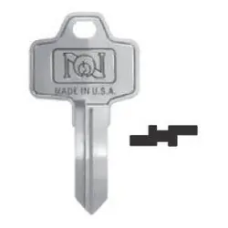 National Cabinet Lock D8777 Lock Key Blank, Pass Key, Reversible, 5 or 6-Disc Tumbler, Brass