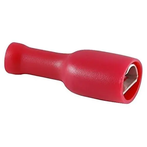 NTE Electronics 76-FIFD22-250 Disconnect Female PVC Fully Insulated 22-18AWG .250 Inch Tin Plated Brass