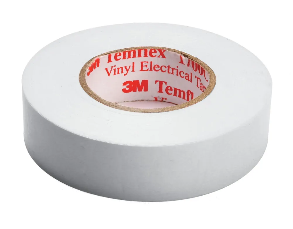 3M 7010349675 3/4 x 60' White Electrical Tape 1400CC