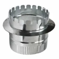 Gray Metal South 12-404D 12 in. Duct Board Tab Collar Without Damper