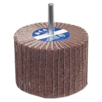 Merit Abrasives 8834138123 Interleaf Flap Wheels with Mounted Steel Shanks 80 Grit