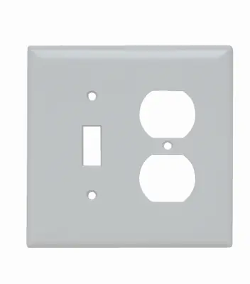Legrand SPJ18-W Pass & Seymour Combination Wallplate 2-Gang 1-Duplex 1-Toggle