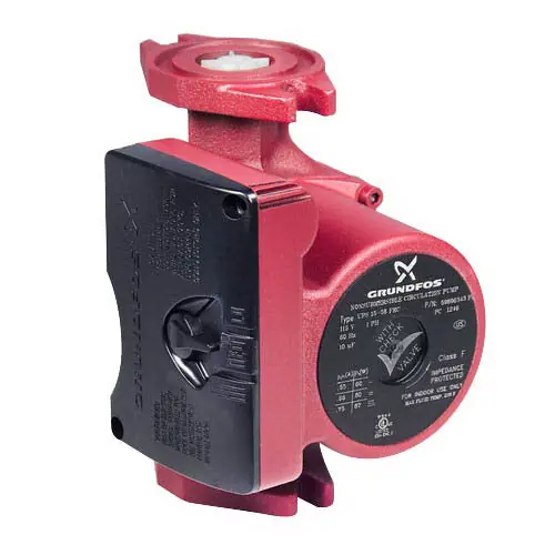 Grundfos UP15-58FRC 3-Speed Rotated Flanged Circulator Pump, 1/25 HP