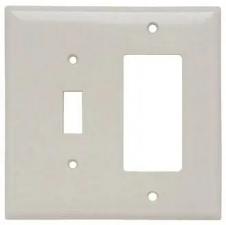 Pass & Seymour SPJ126LA Wall Plate Combination Light Almond