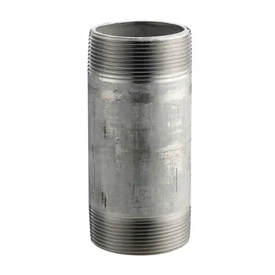 Merit Brass 6512-800 Pipe Nipple, 3/4 In X 8 In L, MNPT, 316/316L Stainless Steel