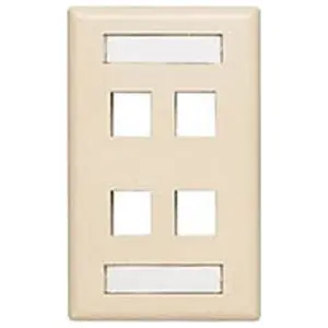 Allen Tel AT70-4-09 Versatap Faceplate With I.D. Windows 4-Port Ivory