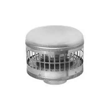 Metal-Fab 3BRC Vertical Vent Cap, 3.5 x 8.25 x 7.88 in, Twist-Lock Connection, Galvanized Steel Casing, 444 Stainless Steel