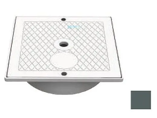 AquaStar Pool Products SK64105 Square Skimmer Lid and Collar Dark Gray