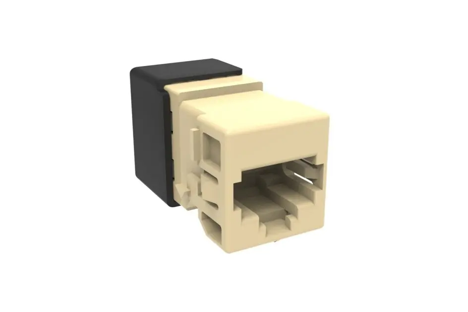 COMMSCOPE 760241181 Copper Jack, Cat 6A, Commercial, 1-Port Mod Jack 8W8P 110, T568A/B CAT6A IP10, Ivory