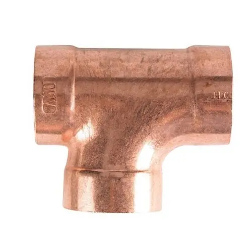 Elkhart Products CDWTJ 1-1/4 inch DWV Copper Sanitary Tee SWT x SWT x SWT