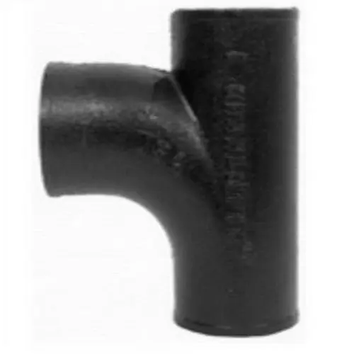 Charlotte Pipe and Foundry NHTVU 8 inch x 6 inch No-Hub Cast Iron Sanitary Tee, ASTM 888