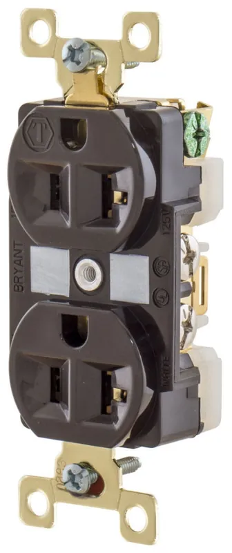 Bryant BRY5362 Straight Blade Receptacle 20A DUP RECPT 5-20R