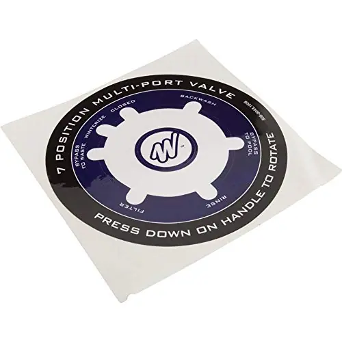 Waterway Plastics 808-0043 Decal for 1-1/2 inch Top Mount Valve