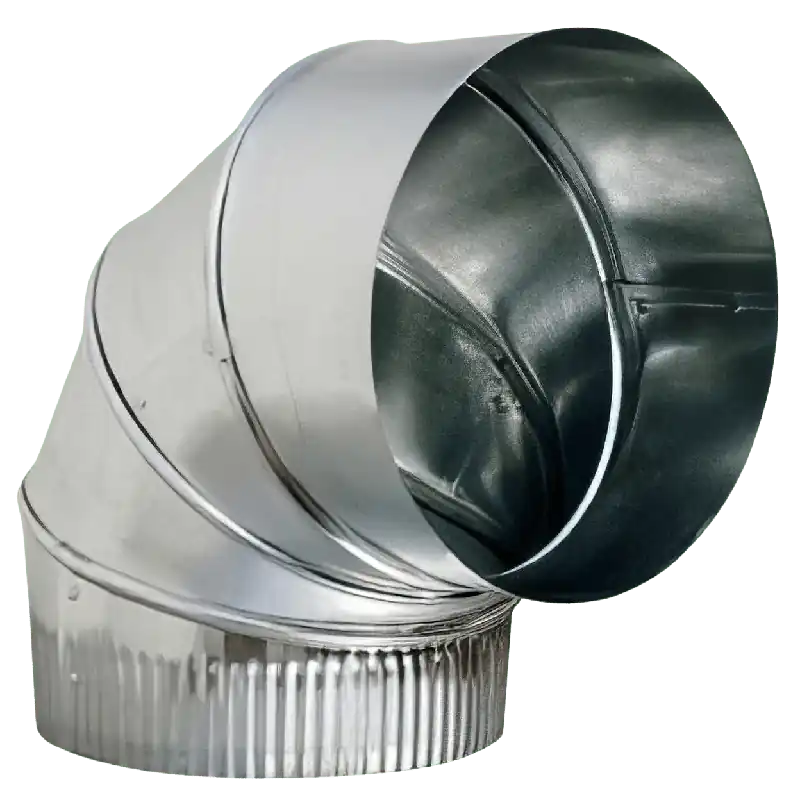 Gray Metal South 111-8 8 Inch Galvanized 90 Degree Adjustable Steel Elbow 30 Gauge