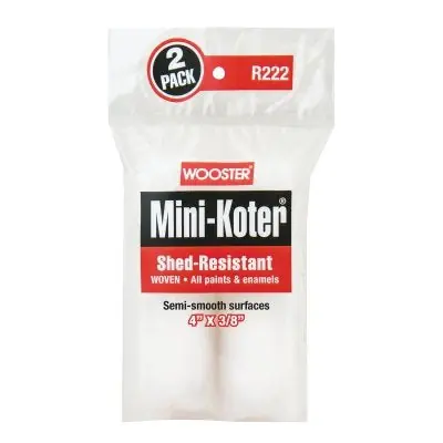Wooster 00R2220040 Shed-Resistant Woven Mini-Koter Mini Roller Covers 4 in REPLACEMENT MPN