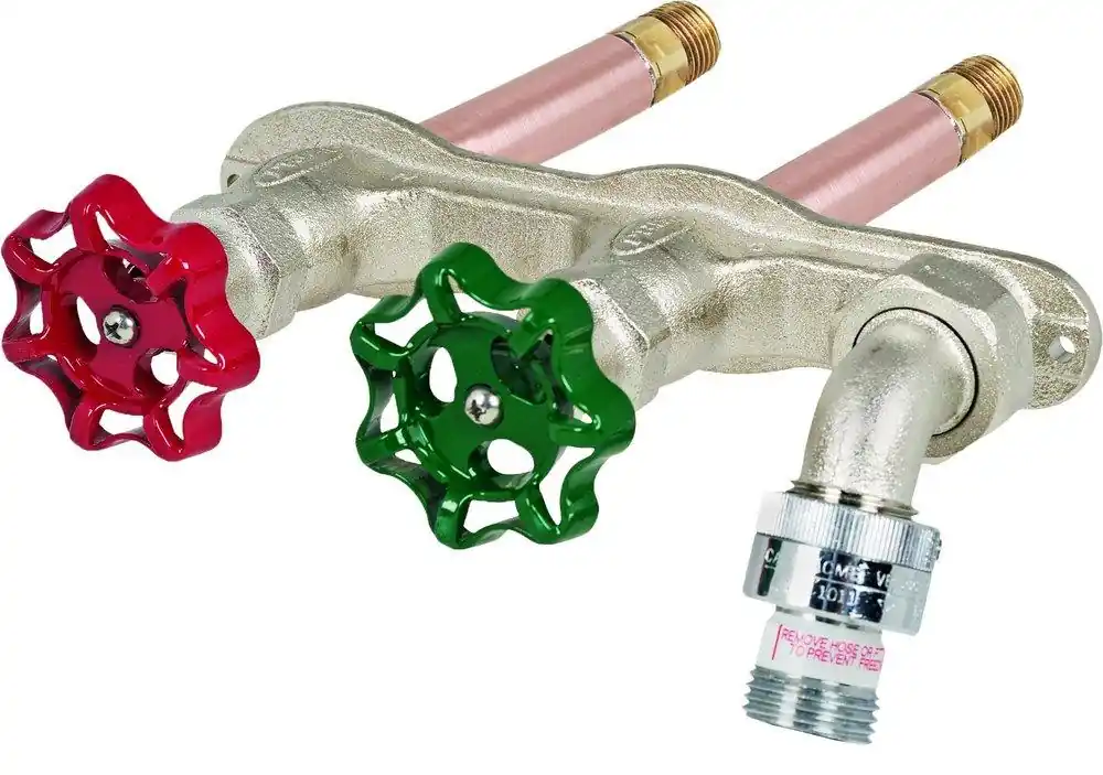 PRIER Products C-108D08 Satin Nickel 1/2 x 3/4 x 8 in. MNPT x Sweat Wall Hydrant