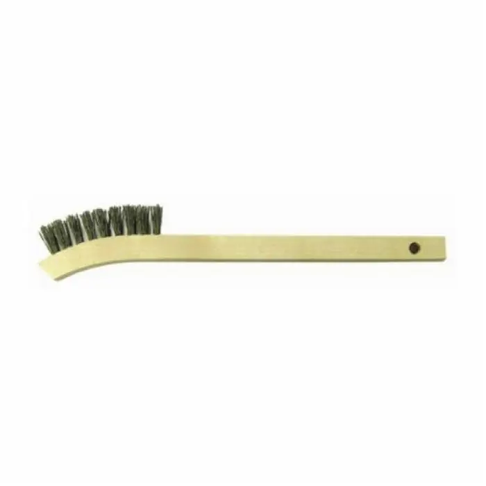 Weiler 95016 Scratch Brush, 8-3/4 in L Block, 5/8 in Trim Length, 120 Crimped Ceramic
