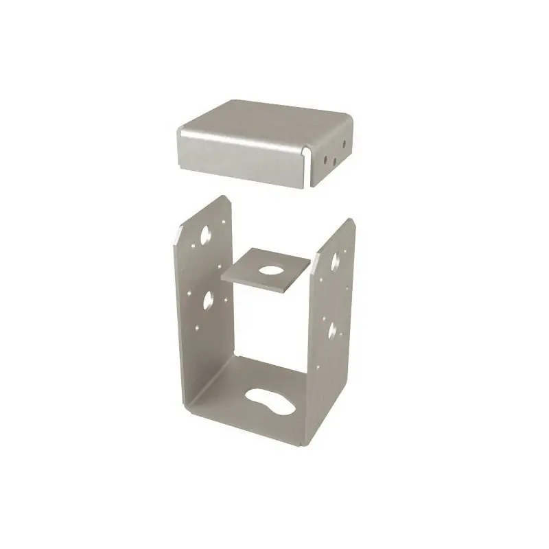 USP UPAU88 USP PAU Series 7-1/16 x 7-1/2 x 7-3/16 G90 Galvanized 12 ga Steel Post Anchor
