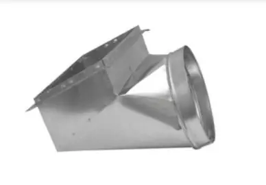 Cody Company 23514X6X8 Cody Co Long End 90 Degree Unlined Register Boot w/ Flanges 14X6X8