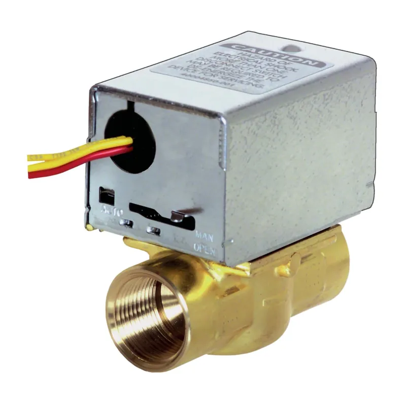 Resideo V8043E1137/U 24 Vac 1 in NPT N.C. QuickFit Zone Valve with 18 in lead wires