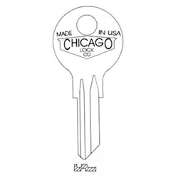 Chicago Lock DK-599559 5 Tumbler Power Key Blank